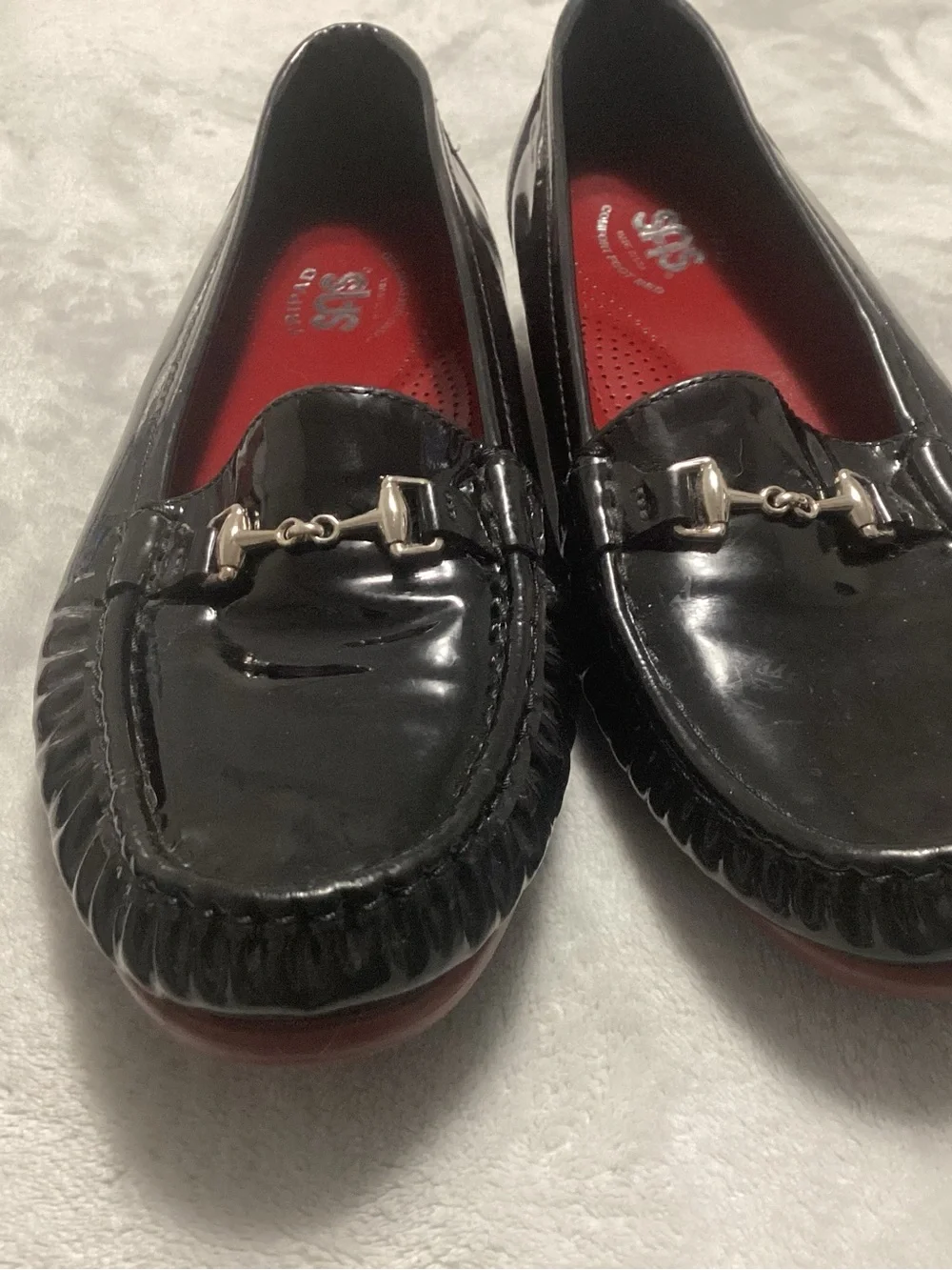 San Antonio ShoesTripad Women's Black Patent Driving Loafers Size 10M
